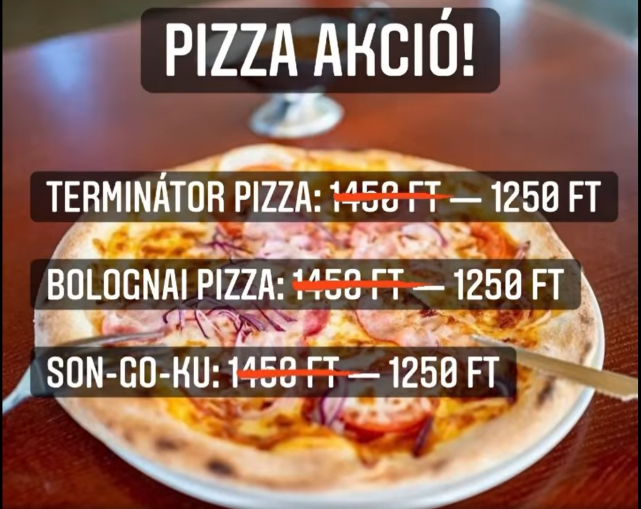 pizza akció 2022.01. hónapban